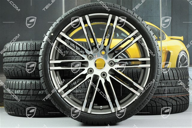 20-inch winter wheels set "Turbo", rims 8,5J x 20 ET51 + 11J x 20 ET56 + Pirelli winter tires 245/35 R20 + 295/30 R20, with TPM
