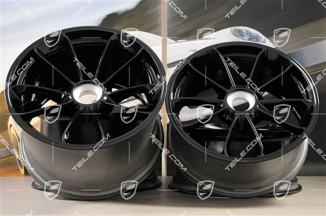 20" Felgensatz GT3, 9J x 20 ET55 + 12J x 20 ET47, in Schwarz (hochglanz)
