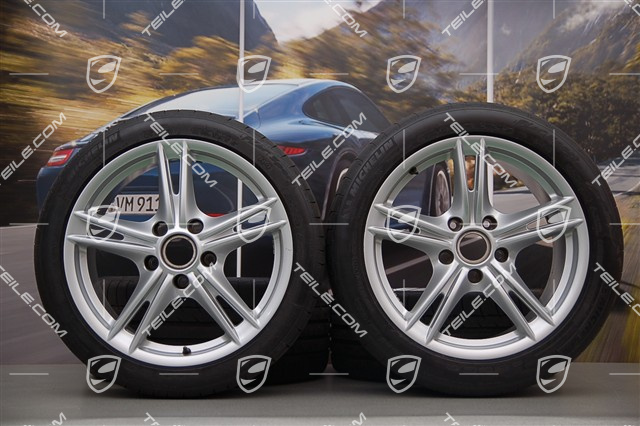 18" Boxster S II Sommerräder Satz, vordere Felgen 8J x 18 ET57 + hinten 9J x 18 ET43 + Reifen 235/40 ZR18 + 265/40 ZR18
