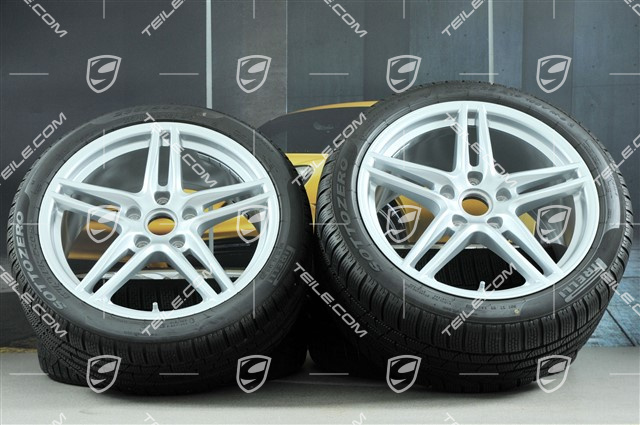 19" Koła zimowe, komplet "Carrera", felgi 8,5J x 19 ET50 + 11J x 19 ET77 + opony zimowe Pirelli Sottozero II 235/40 R19 + 295/35 R19 * Nie do samochodow z PCCB i tylną osią skretną
