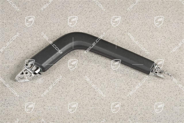 Grab handle centre console, Leather, Black, R