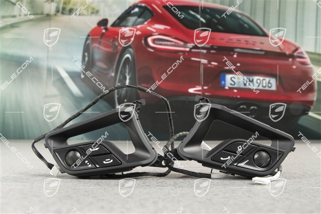Switch for vehicles with multifunction steering wheel, Matt black, Set