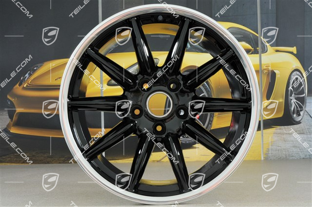 19" Carrera Sport Felgen Satz, 8,5J x 19 ET55 + 10J x 19 ET42, Hochglanz Schwarz