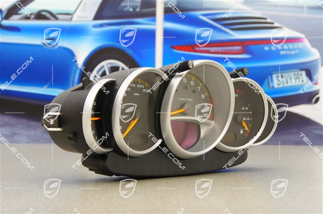 Carrera GT (980) Kombiinstrument, FJD, Titangrau / Rallyeschwarz