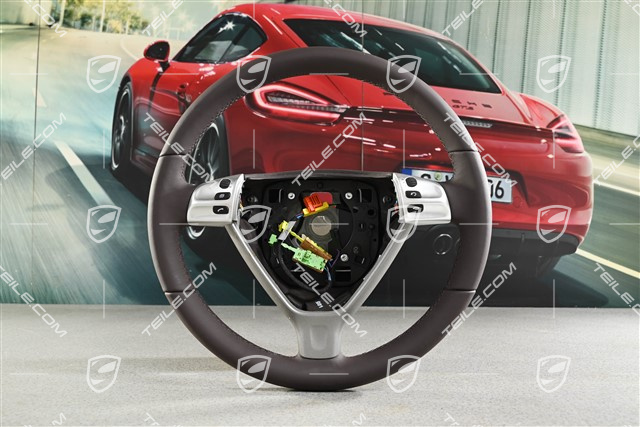 3-spoke steering wheel, multifunction for manual transmission, Smooth Leather Cocoa
