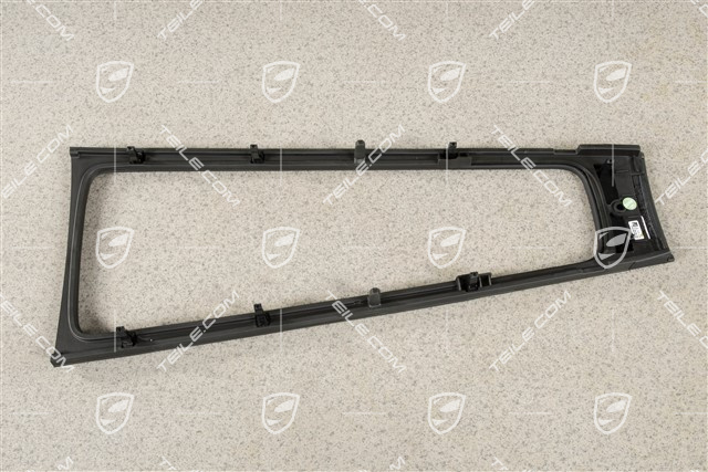 Cover, centre console, Leather, Black