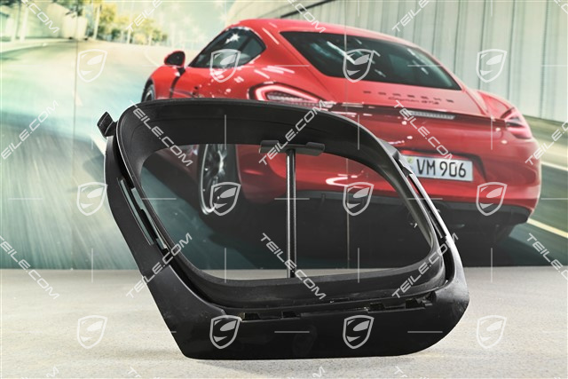 Sport Design / GTS, Rear bumper cover trim exhaust pipe, Black matte, R