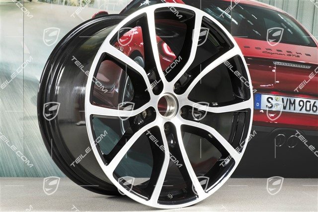 21-inch wheel rim, Cayenne Exclusive Design, 11J x 21 ET49, Jet Black Metallic