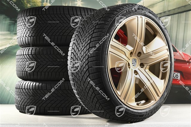 22" koła zimowe Macan Exclusive Design, felgi 9J x 22 ET29 + 11J x 22 ET47 + NOWE opony zimowe Pirelli 255/40 R22 + 295/35 R22, neodyme