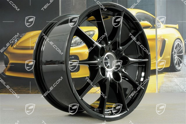 17" Felge Carrera II, 10-Speichen, 9J x 17 ET55, schwarz hochglanz