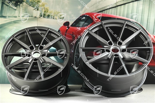 20+21" Felgensatz Carrera S, Felgen: vorne 8,5J x 20 ET53 + hinten 11,5J x 21 ET67, platinum-seidenmatt