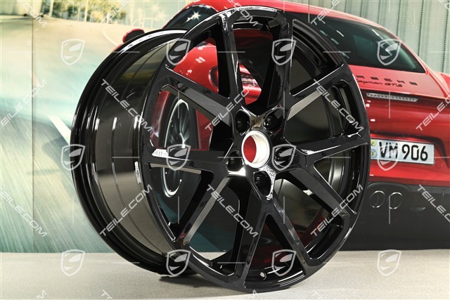 21" Felga Panamera Sport Design, 11,5J x 21 ET69, czarny wysoki połysk