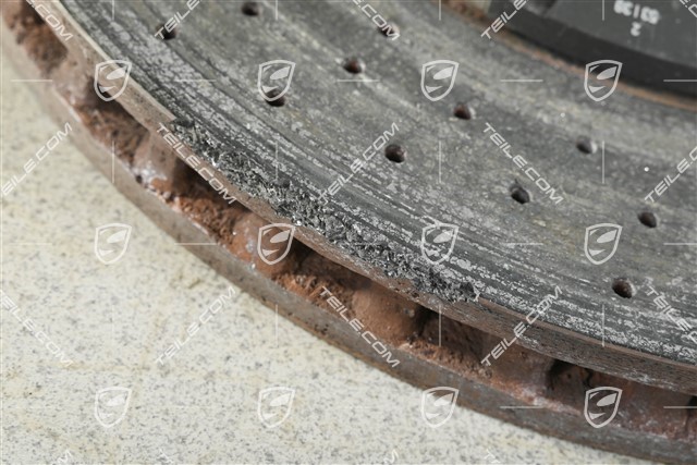 PCCB Ceramic brake disc, 991.2 C2 / C2S / C4 / C4S / 991.1 Turbo / 991.2 Turbo, damaged, L
