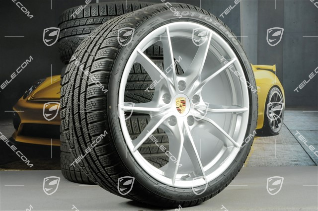 20" koła zimowe, komplet Carrera S (IV), felgi 8,5J x 20 ET49 + 11J x 20 ET56 + NOWE opony zimowe Pirelli Sottozero II 245/35 R20 + 295/30 R20