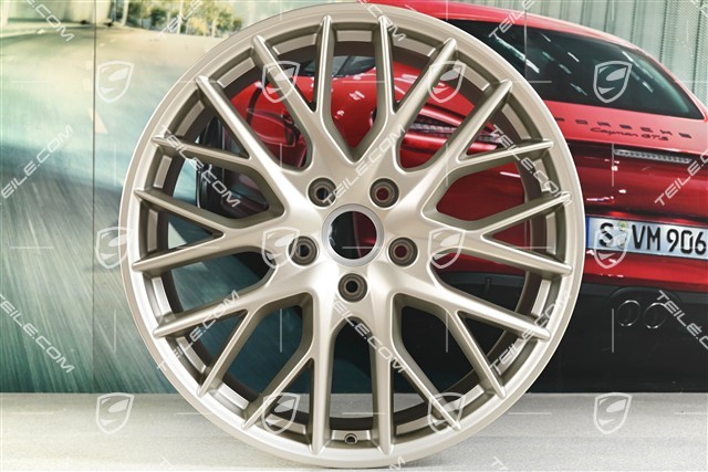 21" Felga Panamera Sport Design, 9,5J x 21 ET71, białe metaliczne złoto satynowy mat