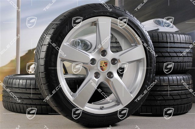 19" Cayman S Sommerräder Satz, 8,J x 19 ET57 + 9,5J x 19 ET45, Reifen 235/40 ZR19 + 265/40 ZR19