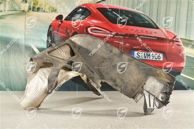 Wheel-well liner with lateral heat protection, L