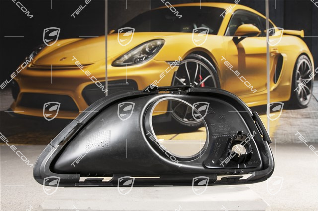 Trim for fog light, Black, L