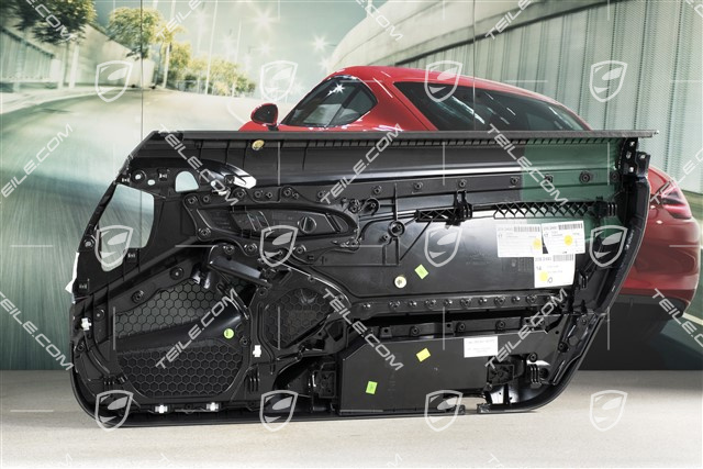 Türverkleidung, Leder / Alcantara, Schwarz / Silber, Zierleiste Carbon, GT3RS, L