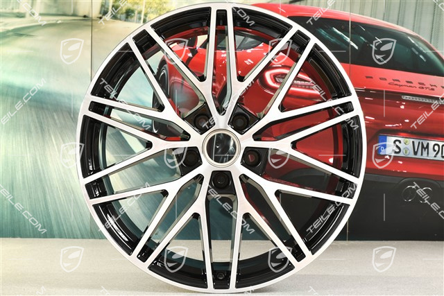 21-inch wheel rim, Cayenne RS Spyder Design, 9,5J x 21 ET46, black high gloss