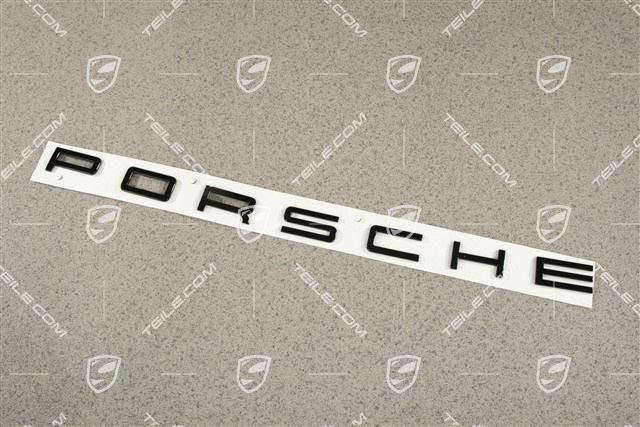 "PORSCHE" logo / Emblem, Glossy Black
