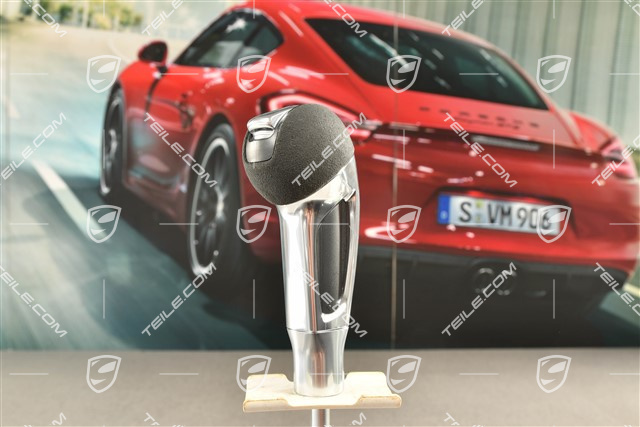 Spyder, PDK, Wählhebel / Schaltknopf, Alcantara Race Tex, Schwarz