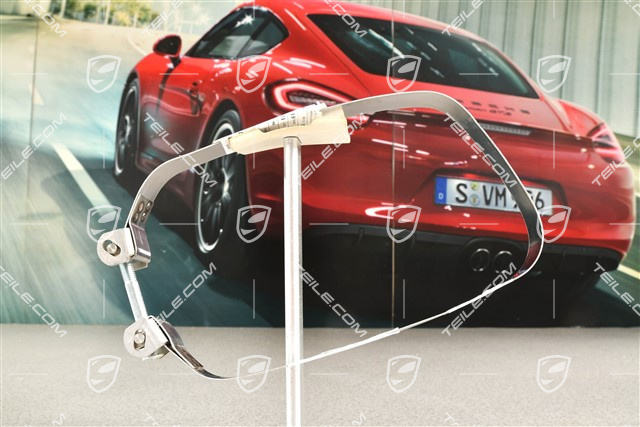Tensioning / restraining strap / clamp, windshield wash system reservoir / tank