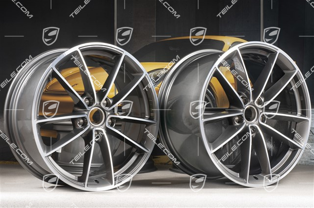 20+21" Felgensatz Carrera Classic, Felgen: vorne 8,5J x 20 ET53 + hinten 11,5J x 21 ET67