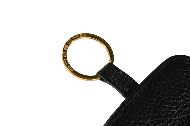 60Y 911 Etui na kluczyk. wersja jubileuszowa 60 Jahre 911, wzór pepita, z wytłoczonym herbem Porsche