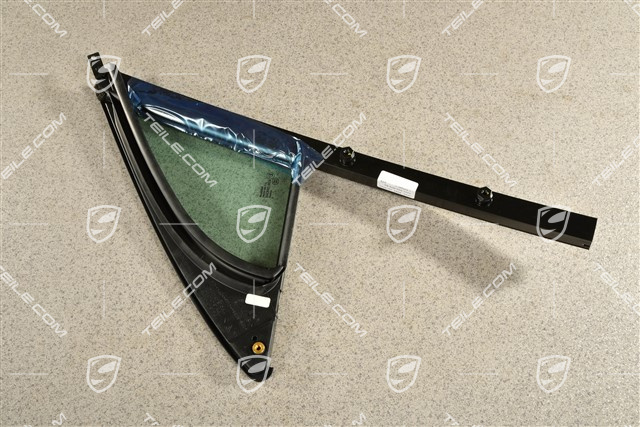 Small side window / door, green tinted, R