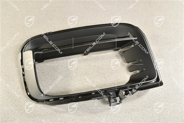 Turbo, Front bumper, side ventilation grille, Black matte, R