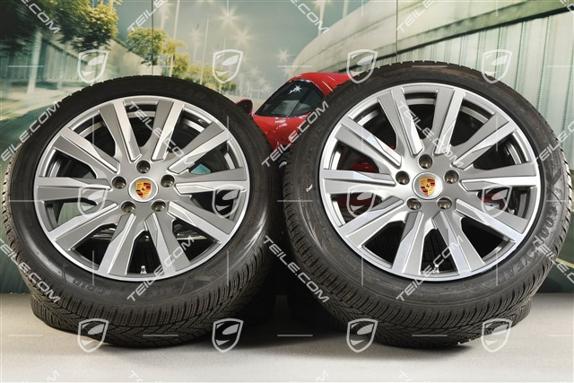20-inch Taycan Tequipment Design winter wheel set, rims 9J x 20 ET54 + 11J x 20 ET60 + Goodyear winter tyres 245/45 R20 + 285/40 R20