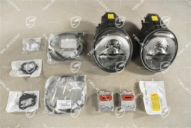 Litronic retrofit kit, incl. xenon headlights LEFT+RIGHT, 2x control unit, 2x wiring harness, 2x bracket and and other small pieces