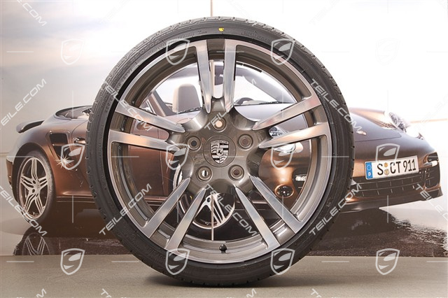 19-inch Turbo II summer wheel set, wheels 8Jx19 ET57+11J x 19 ET 51+summer tyres 235/35 ZR 19+305/30 ZR 19, withoutTPMS
