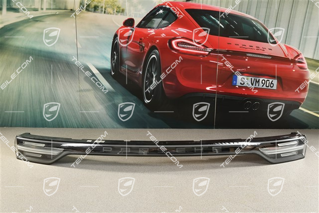 Heckleuchte / Heckklappe, mitte, in Schwarz, Schriftzug Schwarz