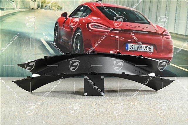 Centre air duct, black, Facelift 08-