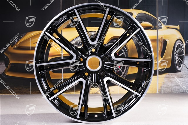 21" Felge Panamera Exclusiv, 11,5J x 21 ET69, schwarz hochglanz
