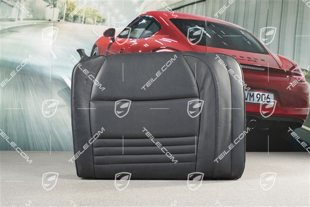 Back seat backrest, leather, metropole blue, Cabrio, R