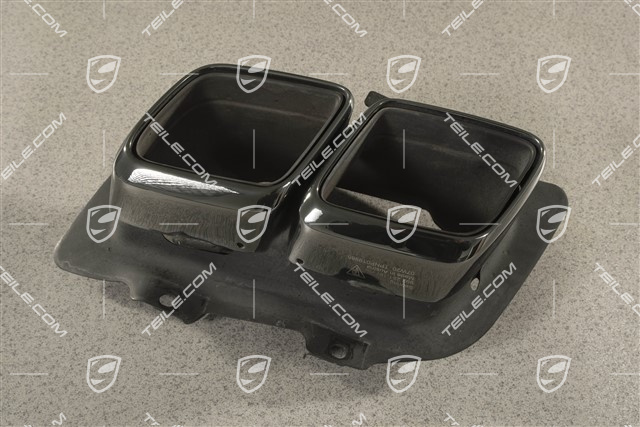 Turbo S, Endrohr / Abgasendrohr, Doppelendrohre, Schwarzchrom, L