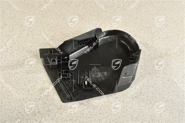 Front seat trim cover, outer, Black, R