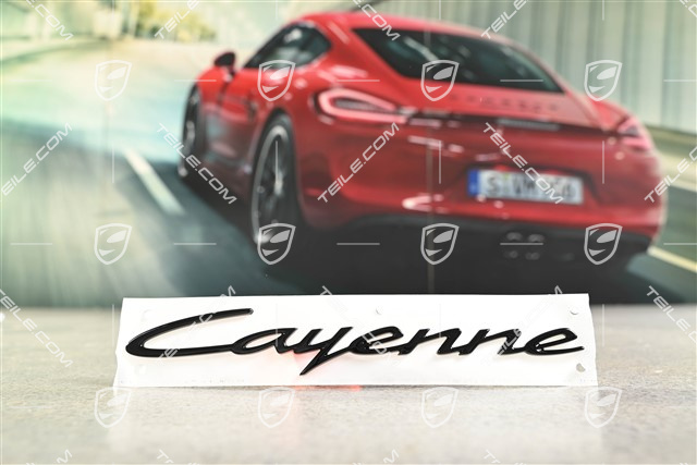 "Cayenne" Emblem / logo, High Gloss Black