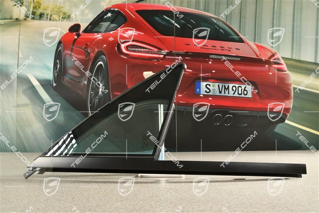 Small side window / door, green tinted, R