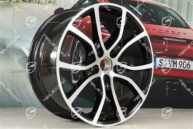 21" Felga Cayenne Exclusive Design, 9,5J x 21 ET46, czarny wysoki połysk