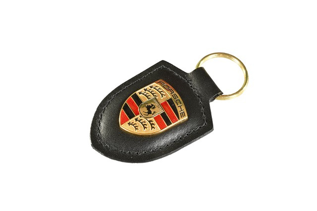 Porsche crest keyring, black