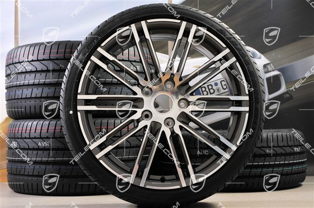 20-inch summer wheels set 911 Turbo III, rims 8,5J x 20 ET51 + 11J x 20 ET52 + summer tyres 245/35 ZR20 + 305/30 ZR20, with TPMS