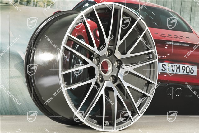 21-inch wheel rim Turbo V, 11J x 21 ET66, Titan