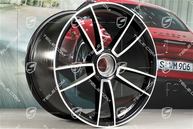 21" Felga Turbo S, 11,5J x 21 ET67, czarny wysoki połysk