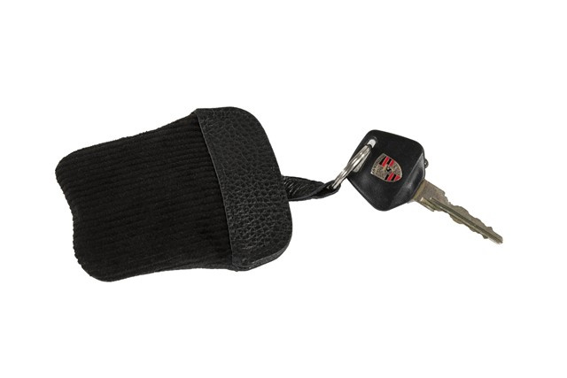Porsche Classic Schlüssel-Etui, mit geprägtem Porschewappen, Cordsamt
