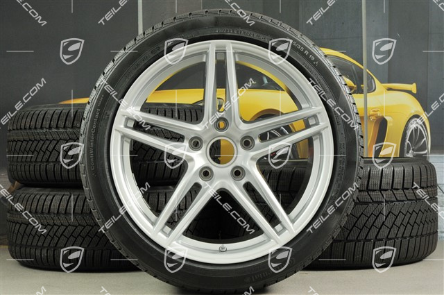 19" Koła zimowe, komplet "Carrera", felgi 8,5J x 19 ET50 + 11J x 19 ET77 + NOWE opony zimowe Continental WinterContact TS 830P 235/40 R19 + 295/35 R19