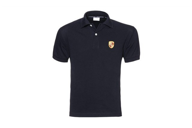 Essential Collection - Herren Polo-Shirt Wappen, schwarz, Größe L 50/52